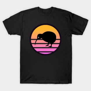 Kiwi Bird Retro Sun T-Shirt